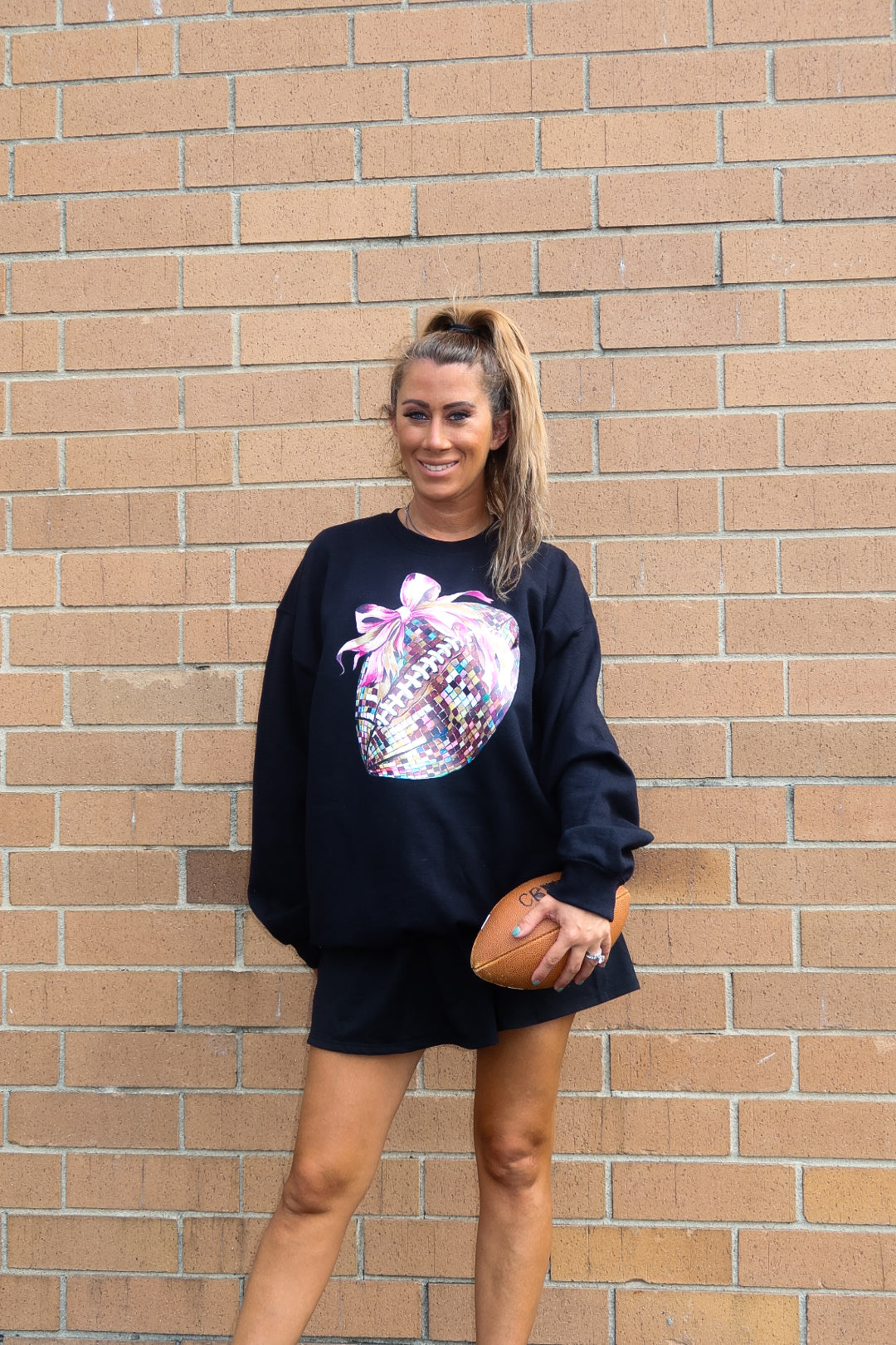 Disco Football Oversized Relaxed Sweatshirt