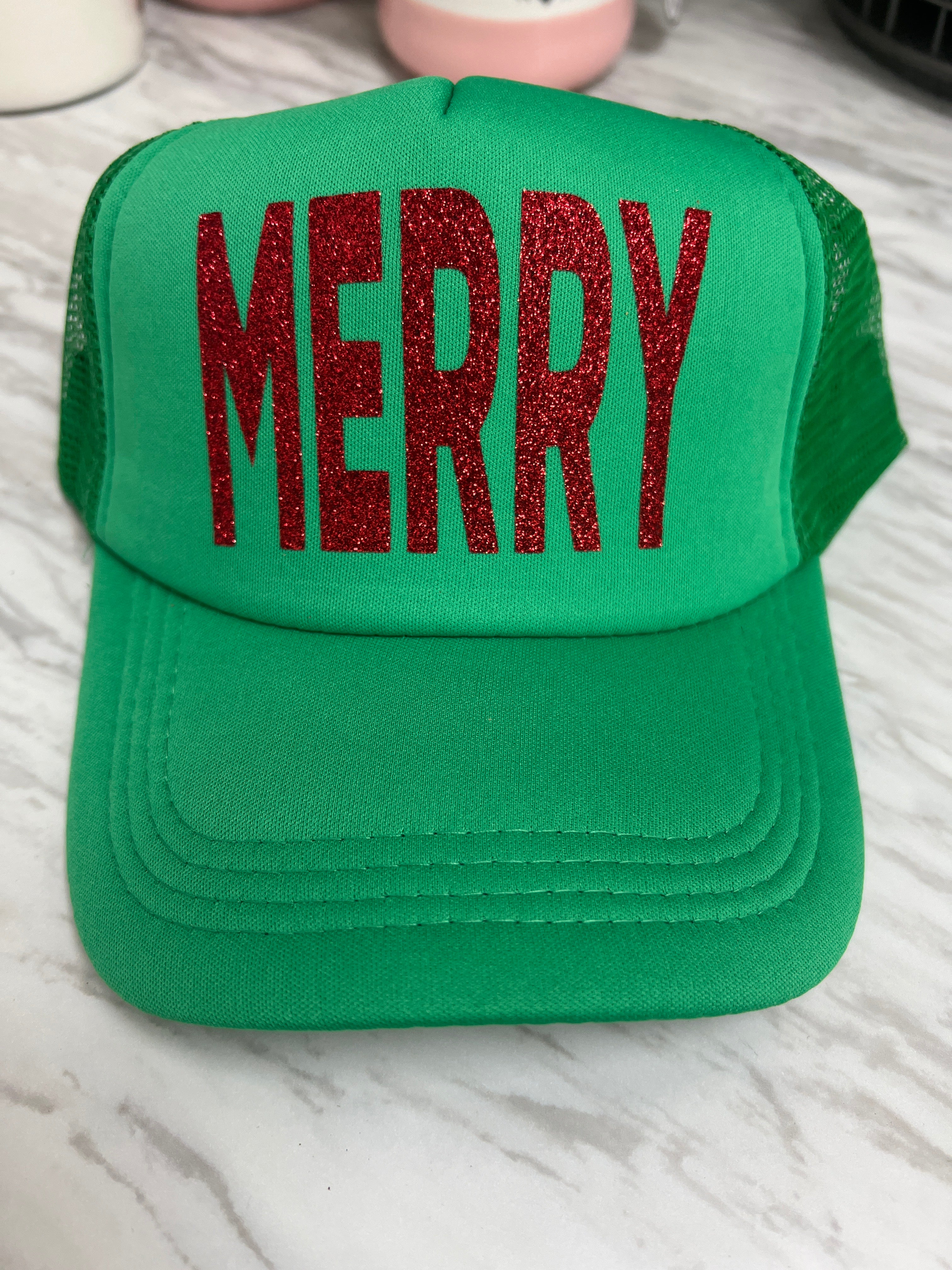 Glitter Merry Trucker Hat