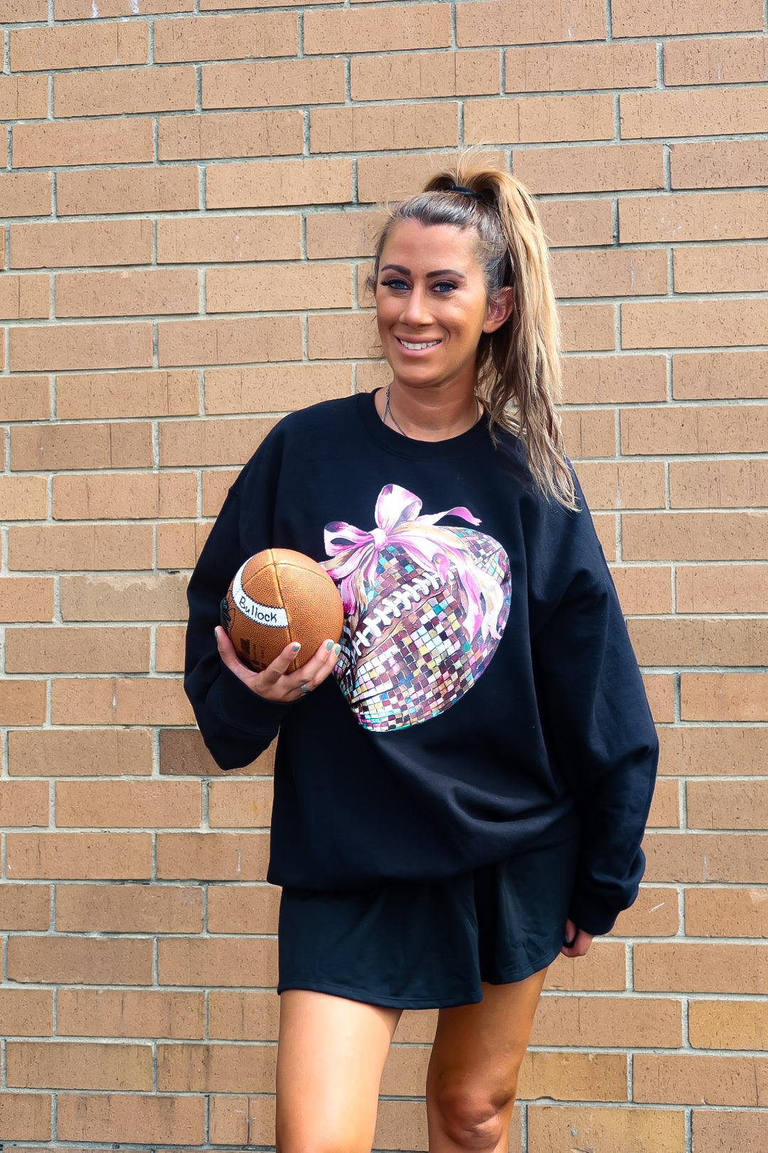 Disco Football Oversized Relaxed Sweatshirt