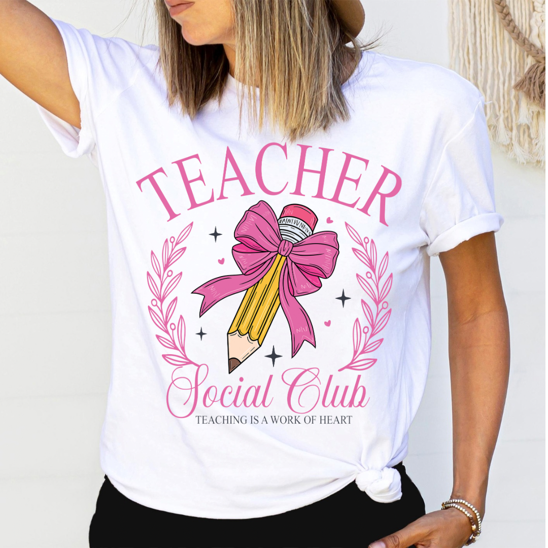 Teacher Social Club Relaxed Graphic Tshirt