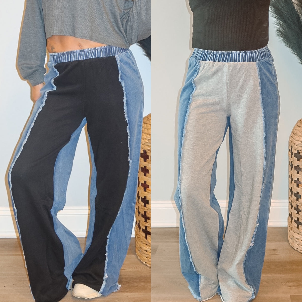 Raquel French Terry Denim Pants