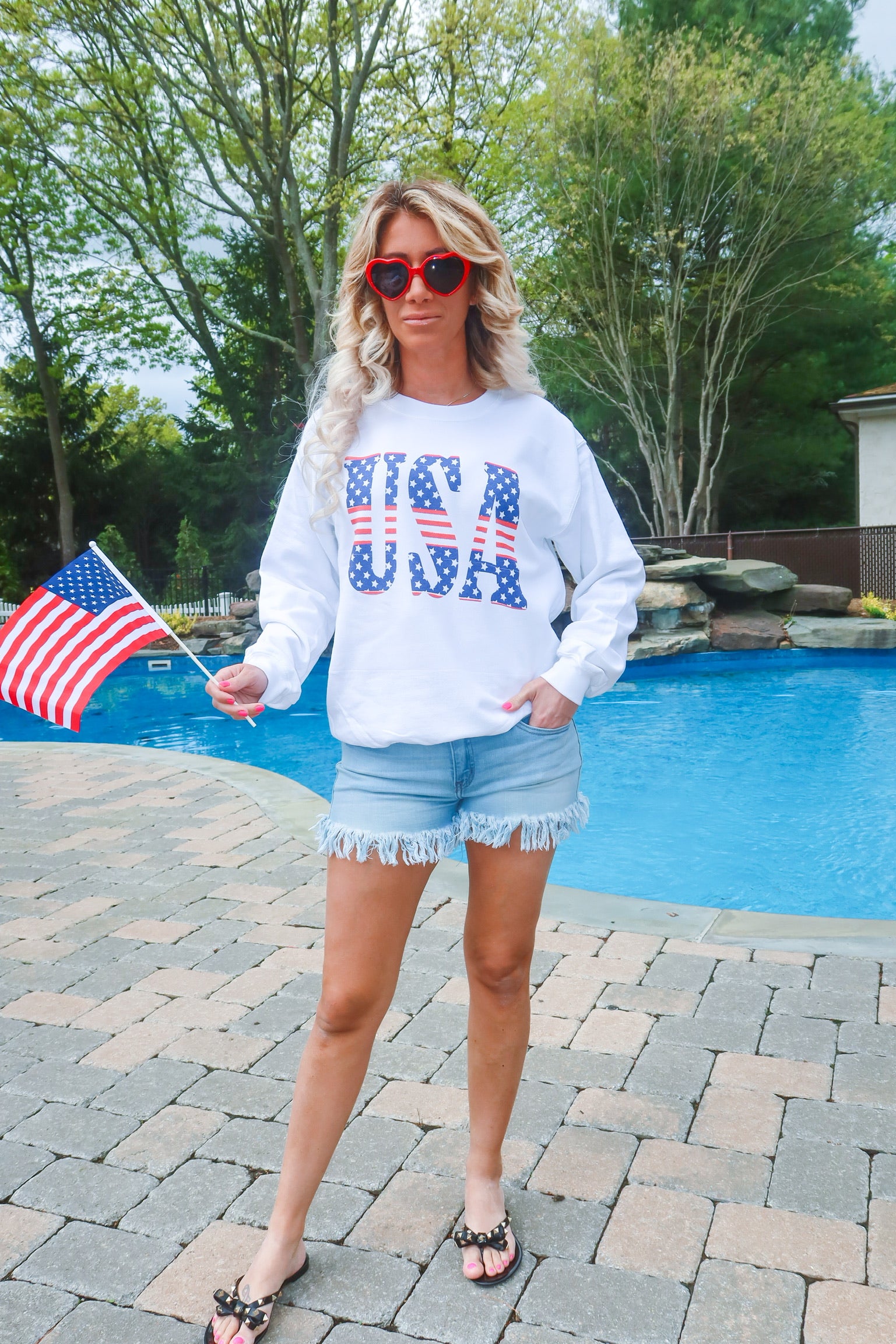 Stars & Stripes USA Oversized Sweatshirt