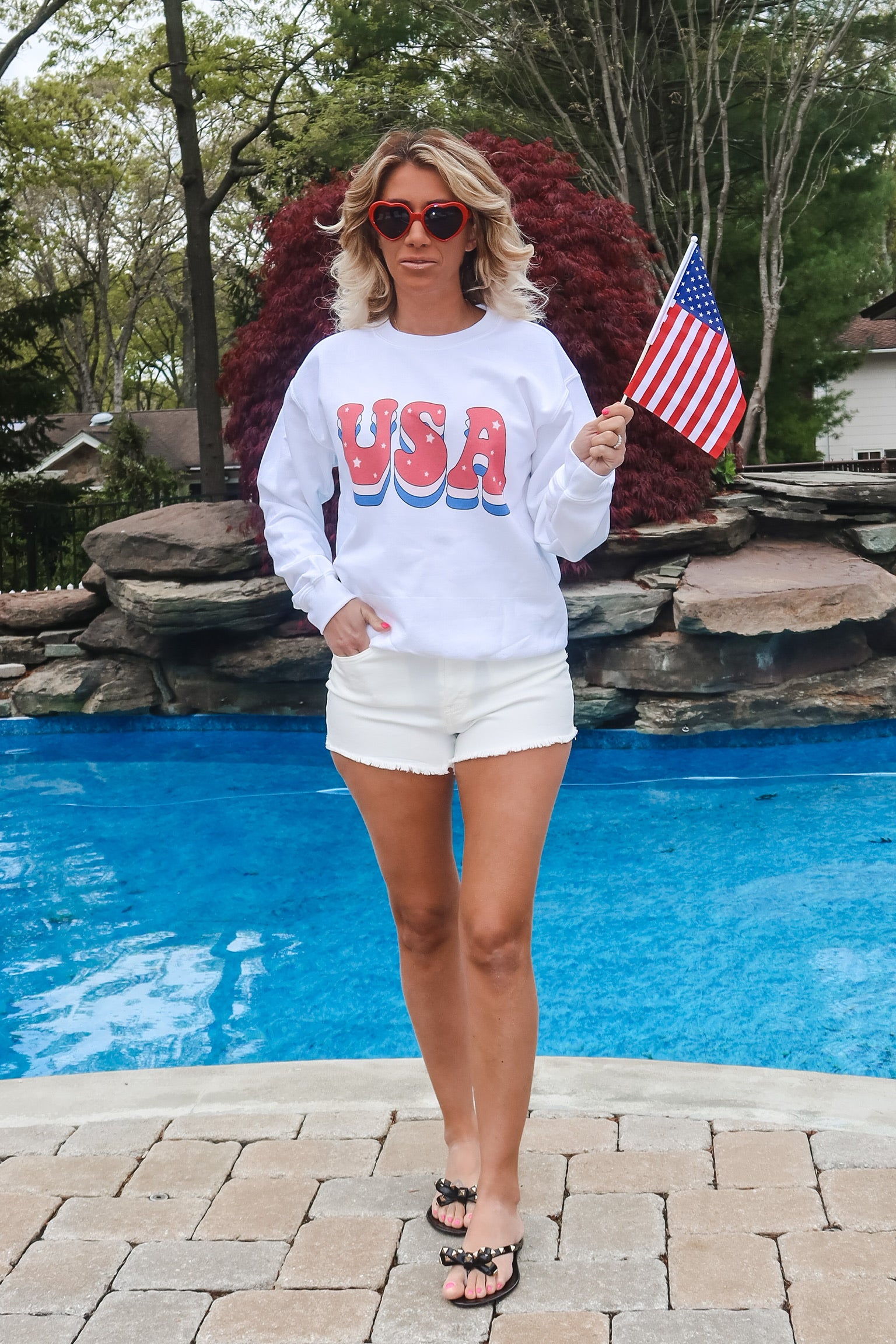 Retro USA Oversized Sweatshirt