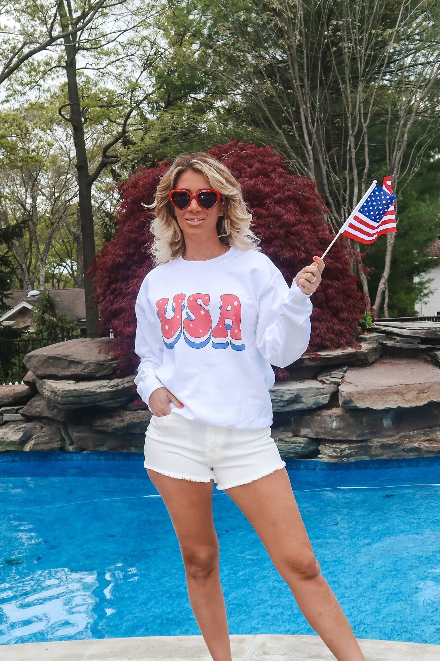 Retro USA Oversized Sweatshirt