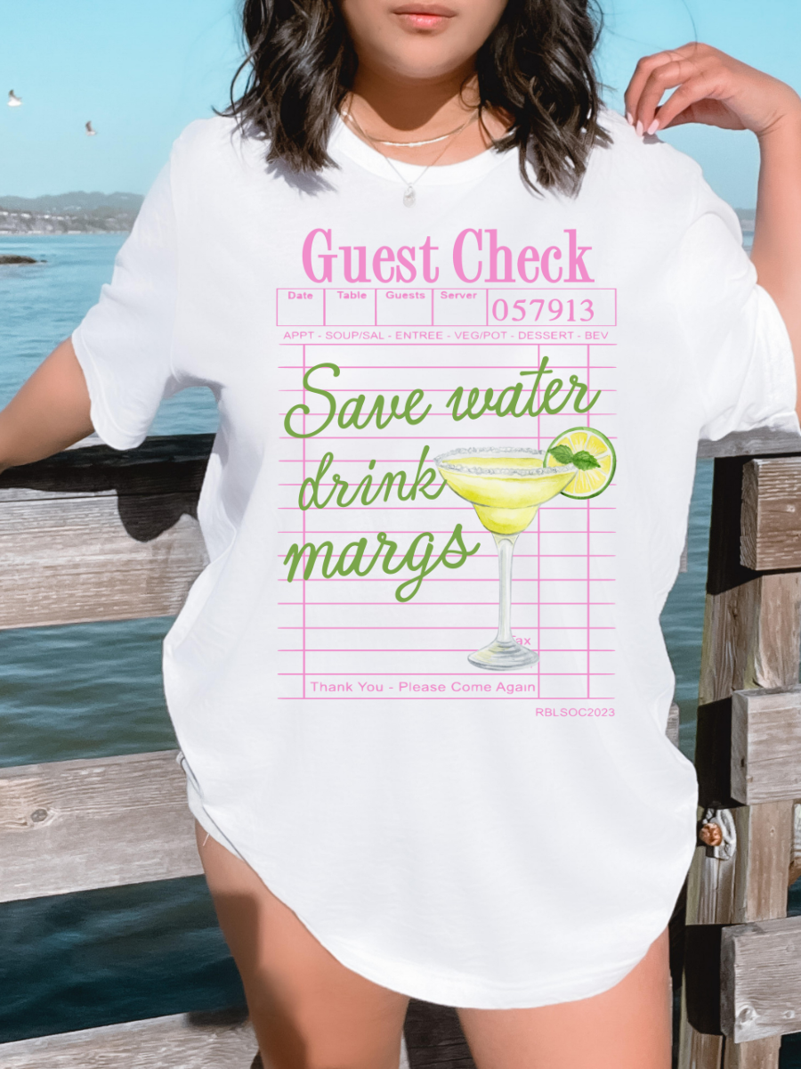 Save Water Drink Margs Relaxed Graphic Tshirt