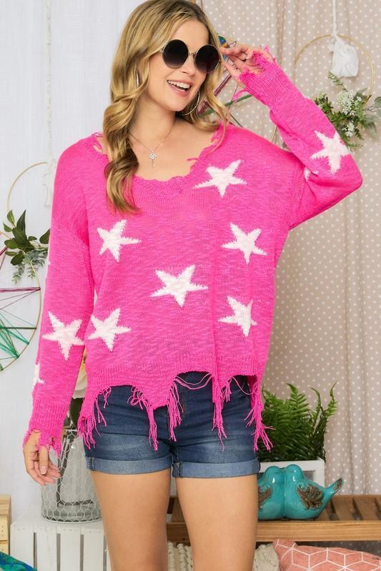 Love Story Distressed Sweater