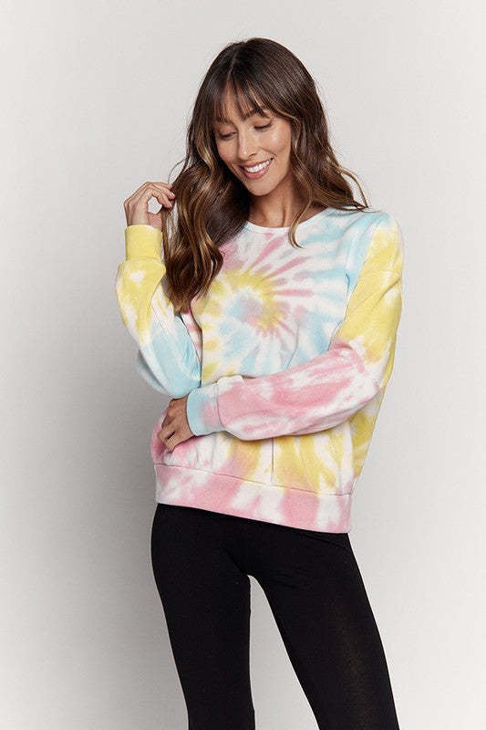 Change of Heart Pastel Tie Dye Sweatshirt