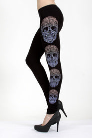 Midnight Skull Leggings - LinnysBoutique