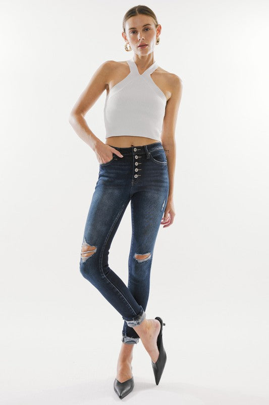 Norah High Rise Ankle Skinny KanCan Jeans - Trendz Boutique