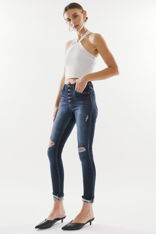 Norah High Rise Ankle Skinny KanCan Jeans - Trendz Boutique