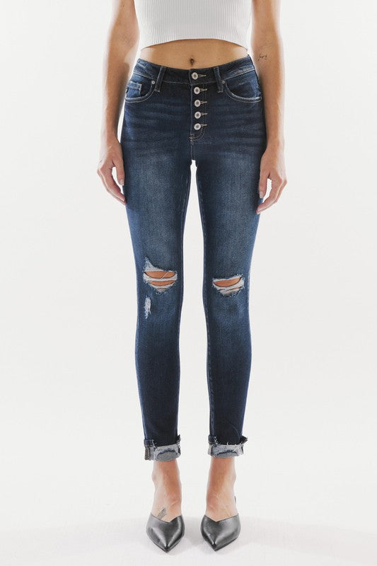 Norah High Rise Ankle Skinny KanCan Jeans - Trendz Boutique