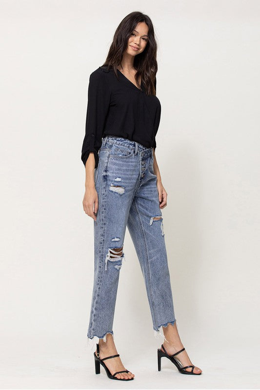 Henzley Criss Cross Vervet Jeans - Trendz Boutique