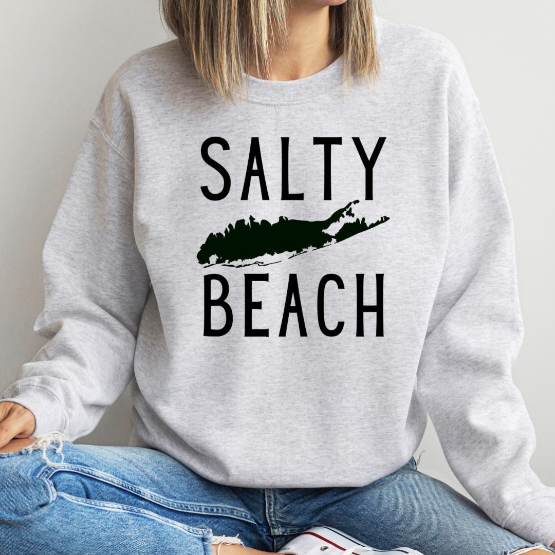 Salty Beach Heather Gray Sweatshirt - Trendz Boutique