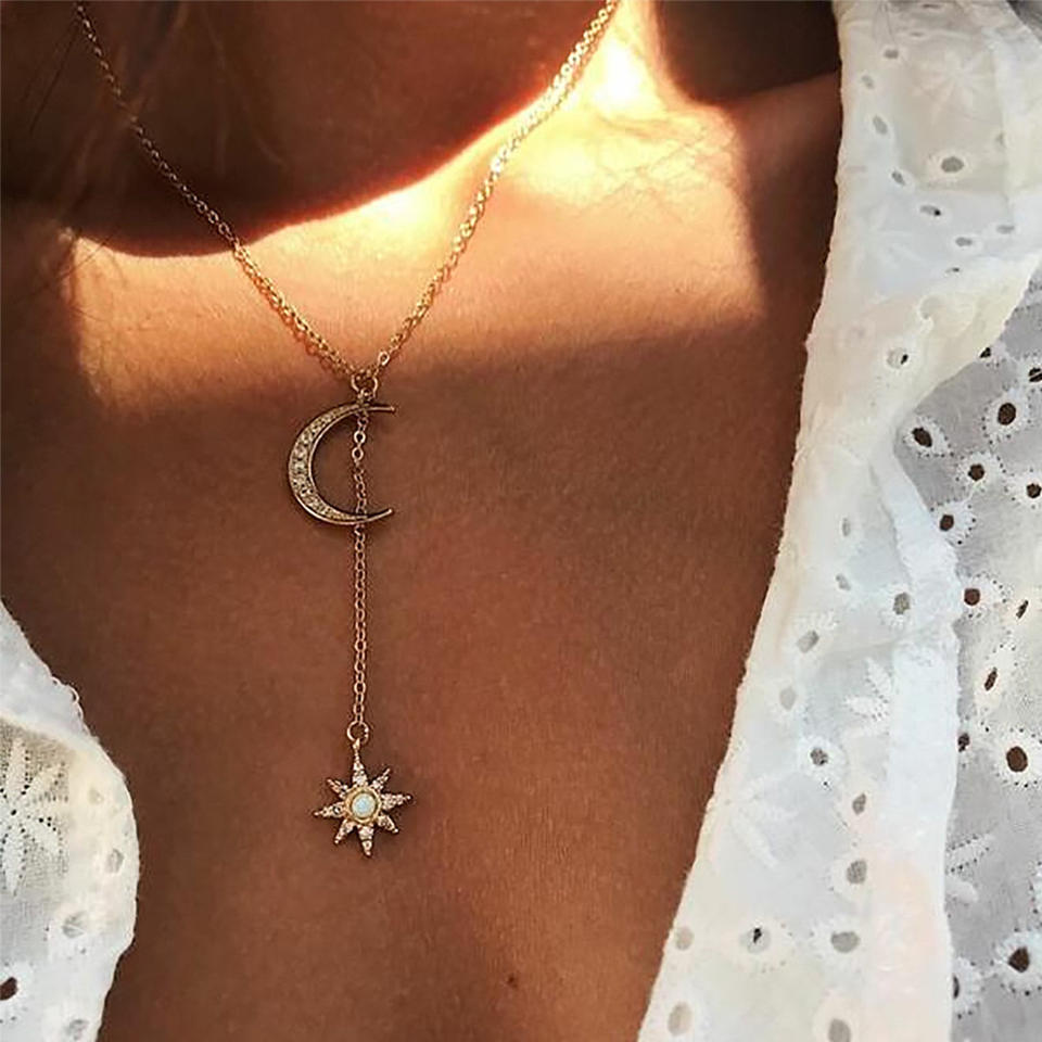 Heidi Moon and Star Necklace - Trendz Boutique