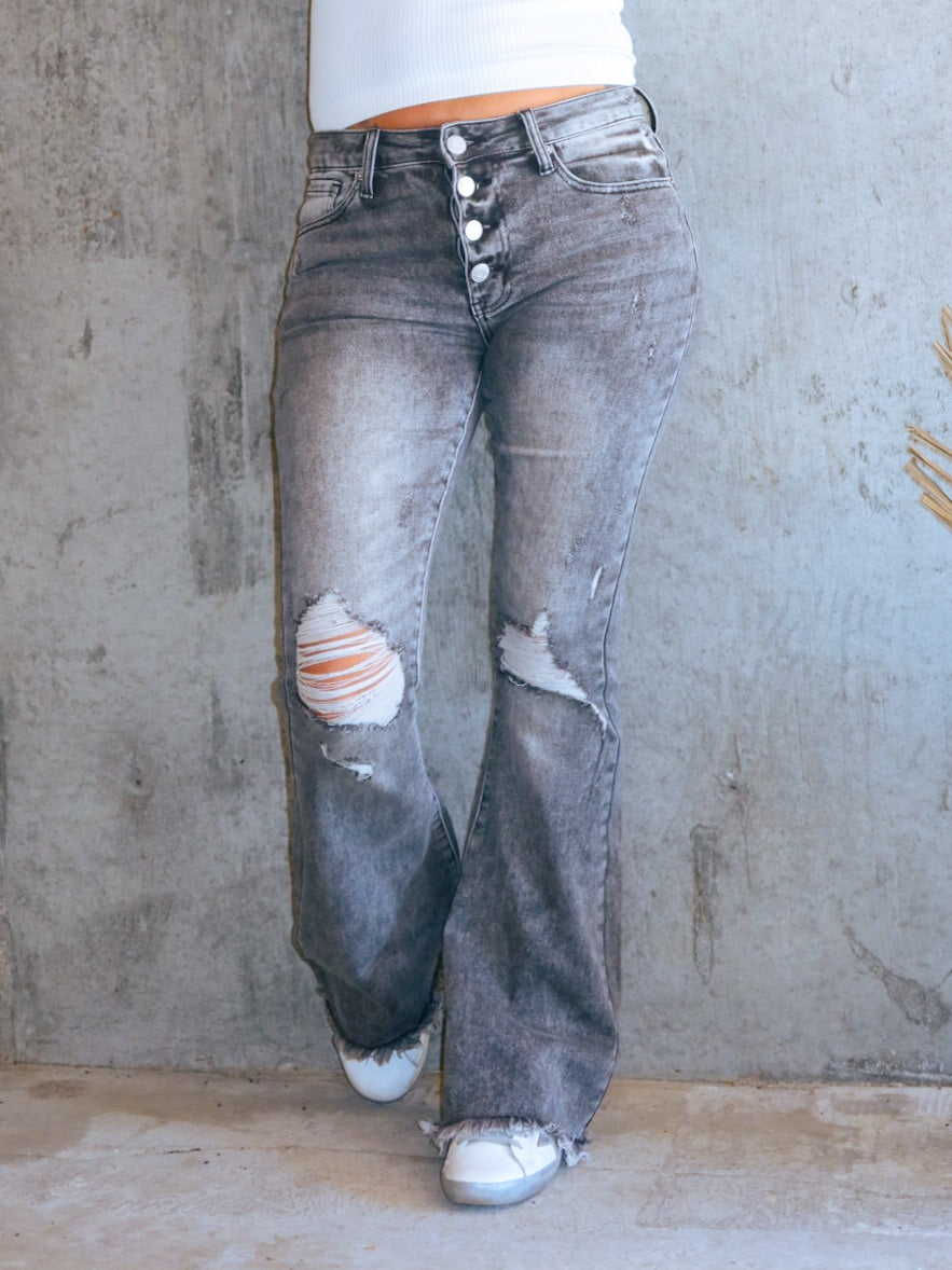 Risen Kali High Rise Distressed Jeans