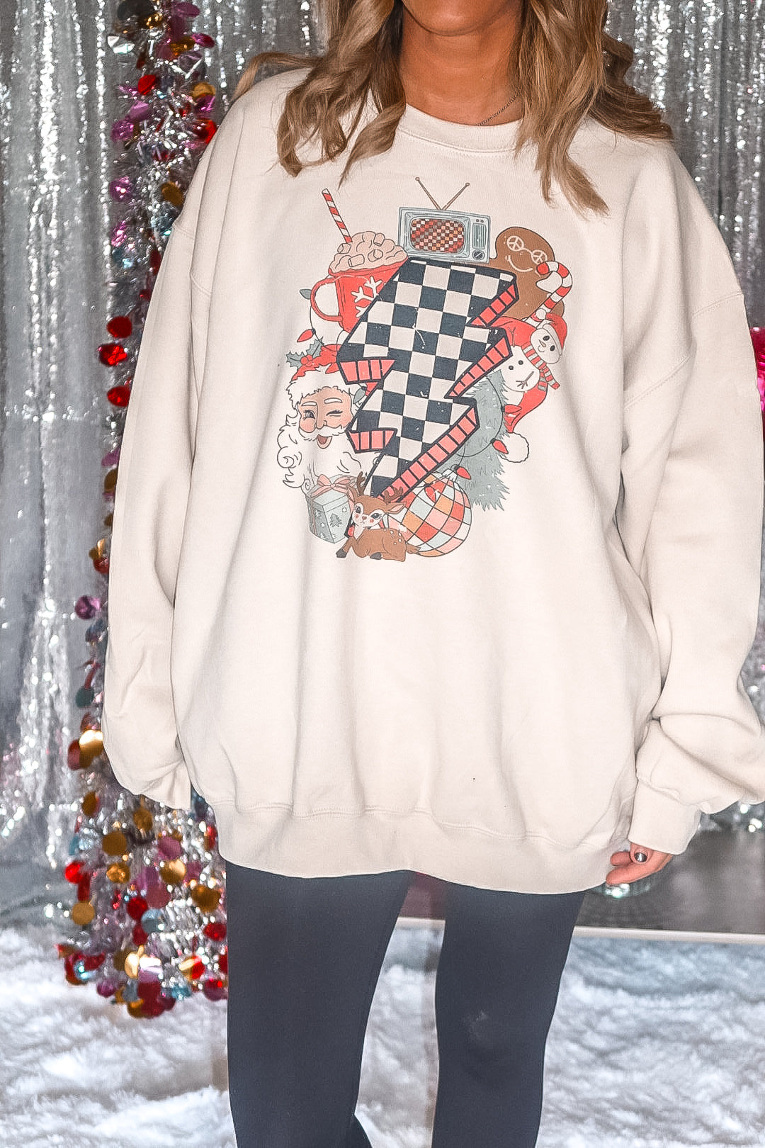 Retro Christmas Oversized Sweatshirt