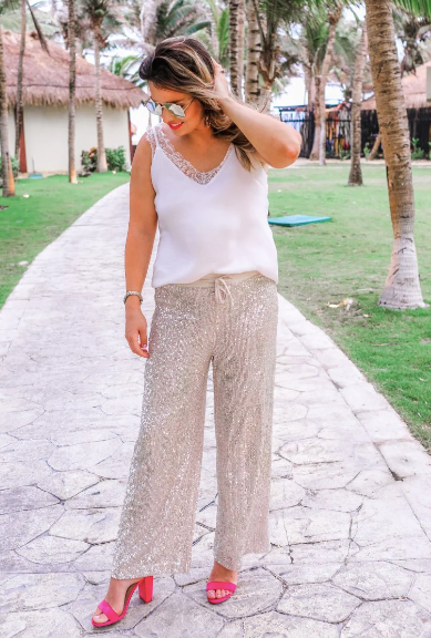 Kourtney Sequin Pants