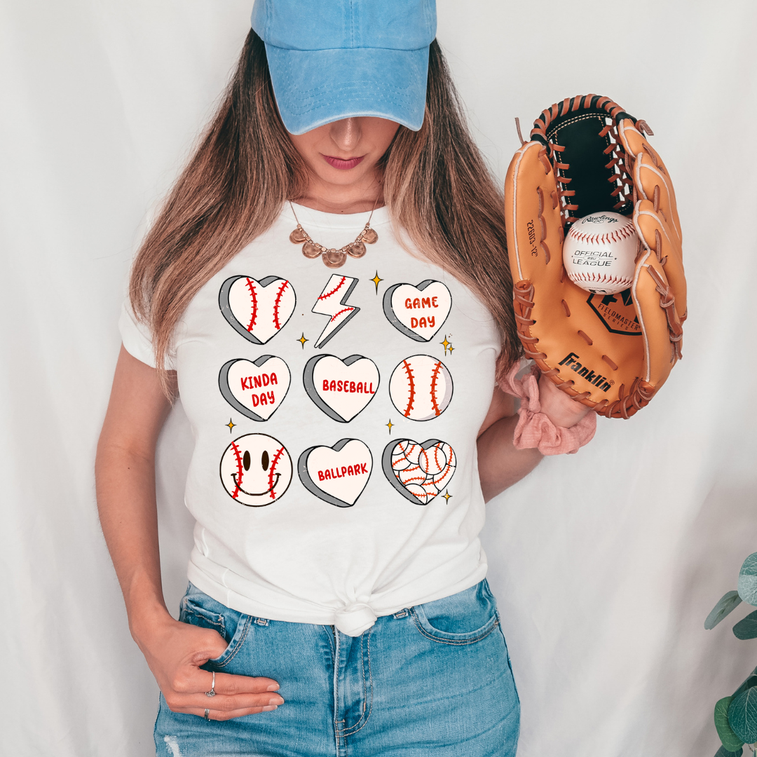 Baseball Game Day Kinda Day White T-Shirt - Trendz Boutique