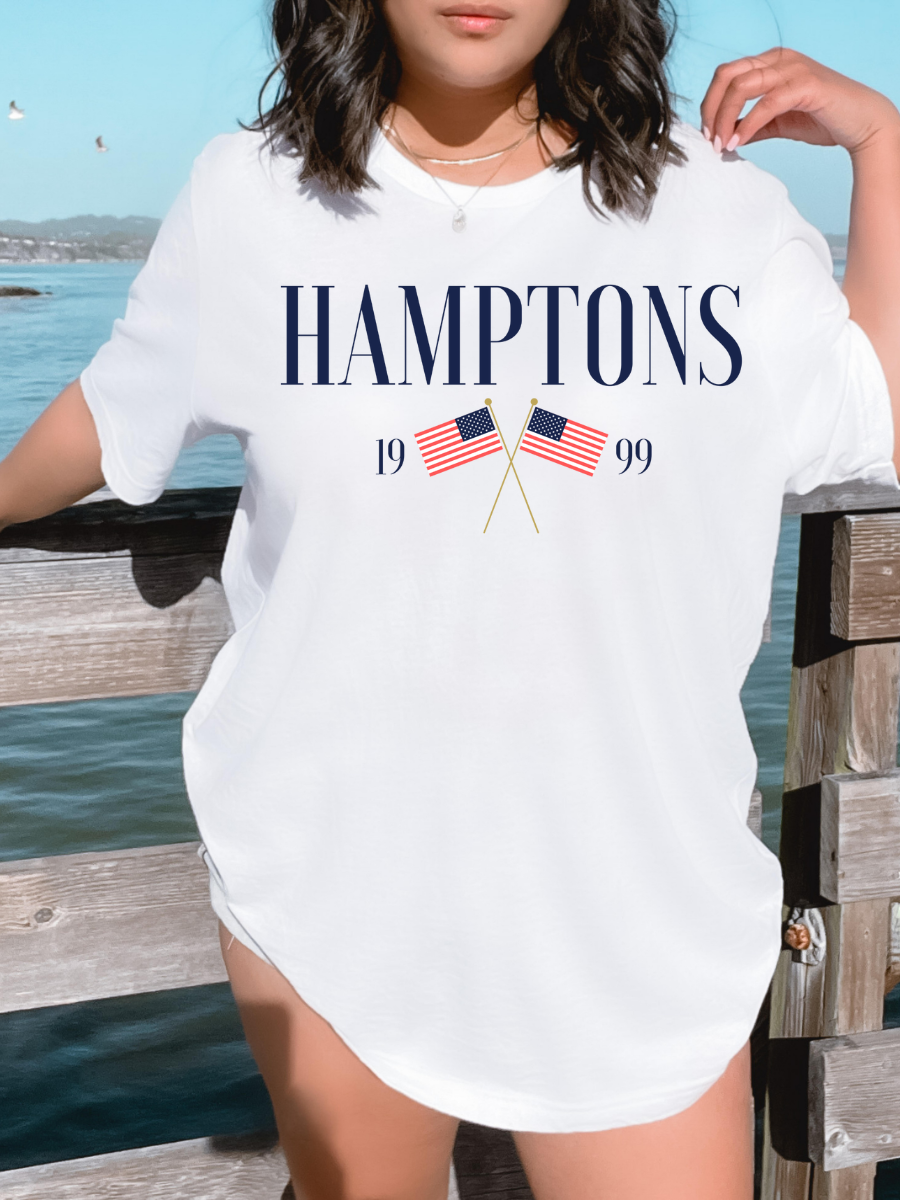 Hamptons White T-Shirt - Trendz Boutique