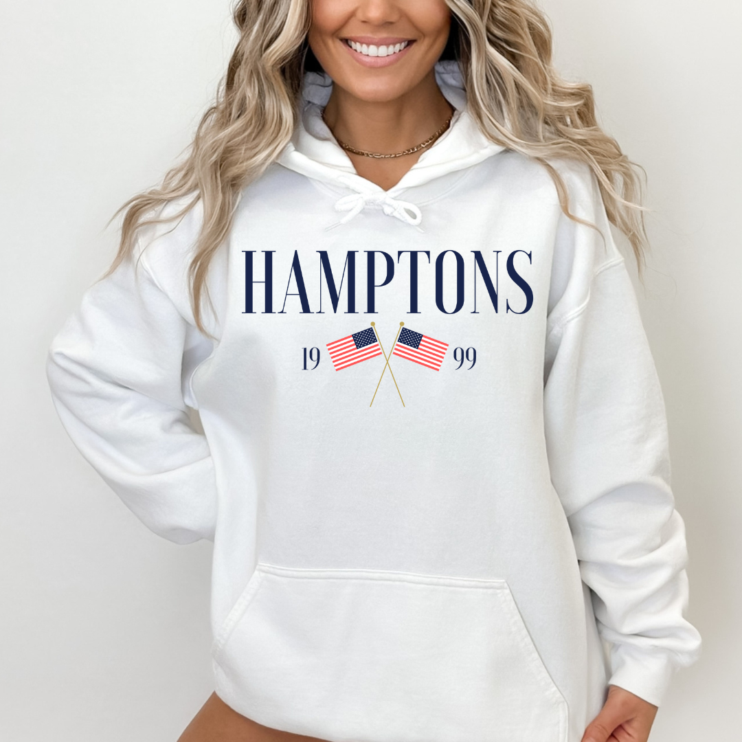 Hamptons White Hoodie - Trendz Boutique