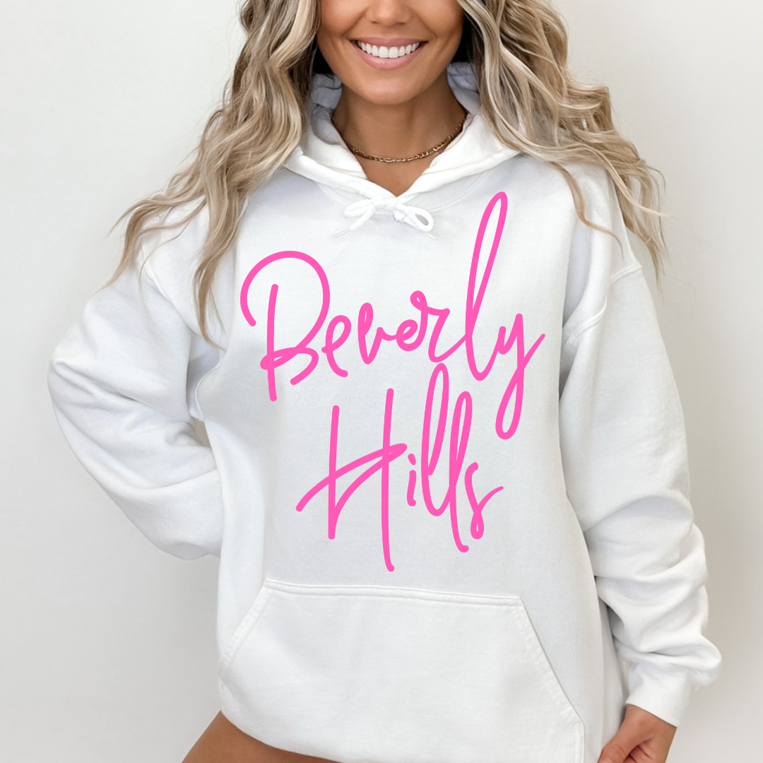 Beverly Hills White Hoodie - Trendz Boutique